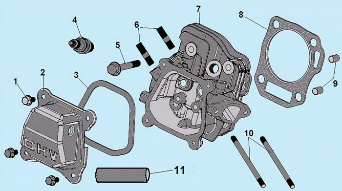 2 ГОЛОВКА БЛОКА МОТОПОМПА CHAMPION GTP80